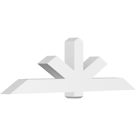 Ekena Millwork Kennewick Architectural Grade PVC Gable Bracket, 84"W x 24 1/2"H x 6"D x 6"F, 7/12 Pitch GBP084X25X0606KEN00